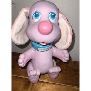 Vintage Rub A Dub Doggie Doggy Puppy Tyco Swivel Head Pink Bath toy Princess